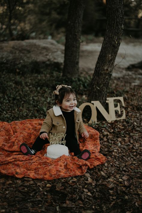 Fall Birthday Shoot, Fall Baby Birthday, First Birthday Shoot, Old Halloween Photos, Woodland Creatures Birthday, Fall First Birthday, Fall 1st Birthdays, 2nd Birthday Photos, Baby Birthday Photoshoot