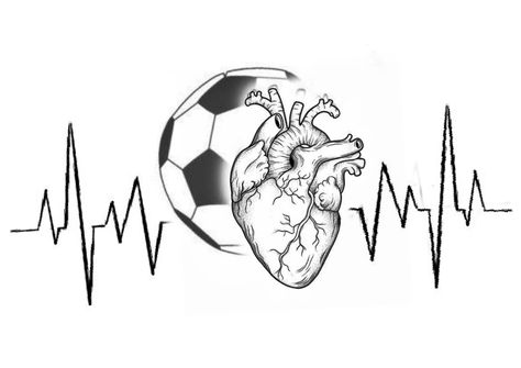 Soccer Heart Tattoo, Football Heart Tattoo, Soccer Tattoos, Boxer Aesthetic, Dove Tattoo Design, Soccer Drawing, Sketch Style Tattoos, Bestie Tattoo, Dove Tattoo