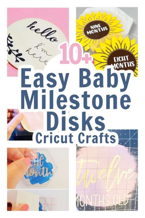 Diy Milestone Cards, Acrylic Milestone Discs Diy, Diy Milestone Discs, Diy Baby Milestone Ideas, Cricut Baby Projects, Baby Milestone Ideas, Baby Boy Signs, Cricut Baby Shower, Baby Milestone Chart