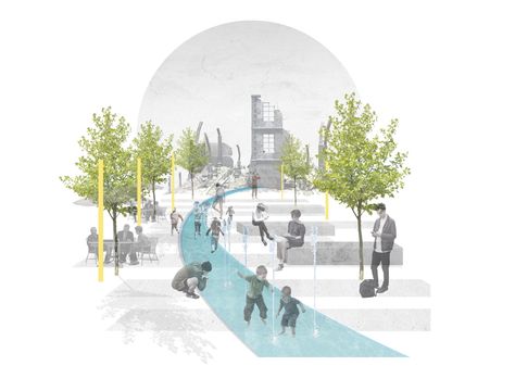 Landscape Architecture Collage by Land Space Landscape Architecture Collage, Landscape Architecture Portfolio, Landscape Architecture Diagram, Mises En Page Design Graphique, Architecture Drawing Presentation, Architecture Portfolio Layout, Collage Landscape, Urban Design Graphics, Landscape Architecture Drawing