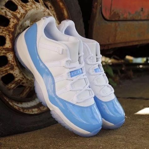 Jordan 11 Retro Low Carolina Blue UNC 20 Jordan 11s Outfit, Tenis Jordan Retro, Jordan 11 Blue, Unc Jordans, Jordan Retro 11 Low, Jordan 11 Women, Blue 11s, Jordan 11s, Retro Jordans 11