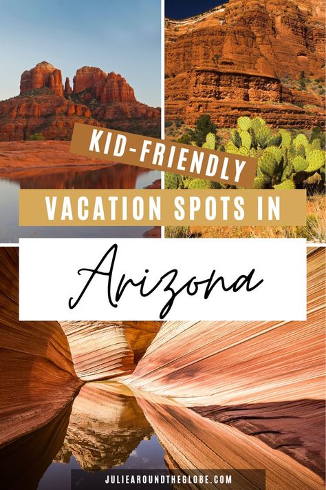 Arizona Travel Guide, Best Family Vacation Spots, Kid Friendly Vacations, Arizona Vacation, Visit Arizona, Family Vacation Spots, Arizona Road Trip, Best Vacation Spots, Best Family Vacations