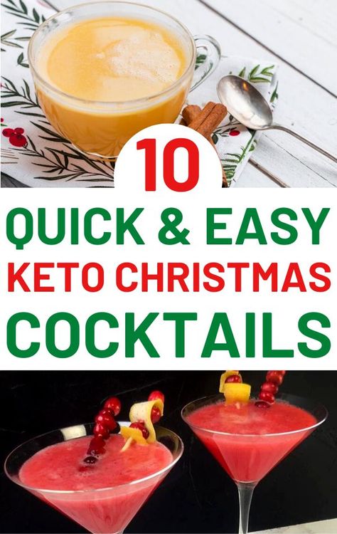 Low Sugar Alcoholic Drinks, Easy Christmas Drinks, Crockpot Drinks, Low Calorie Alcoholic Drinks, Christmas Cocktails Easy, Christmas Drinks Alcohol, Low Carb Christmas, Low Carb Cocktails, Low Carb Holiday