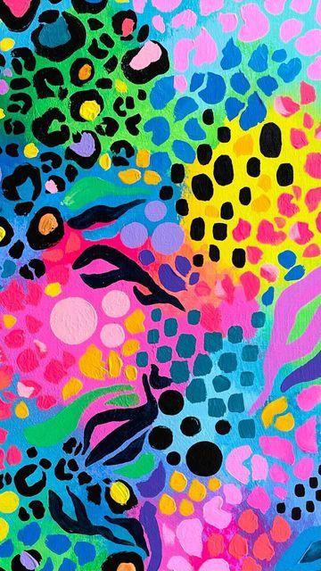 Electric Color Aesthetic, Colorful Prints Fashion, Colorful Patterns Background, Colorful Abstract Art Backgrounds, How To Paint Leopard Print, Kasey Rainbow, Colorful Leopard Print, Animal Print Background, Rainbow Leopard Print