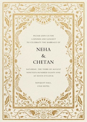 Paperless Post - Kalamkari by Paperless Post Botanical Invitation Wedding, Wedding Invites Templates, Indian Wedding Invitation Cards Template, Shaadi Card, Wedding Invitations Indian, Indian Wedding Invite, Nikkah Nama, Wedding Invitation Online, Online Wedding Invitations