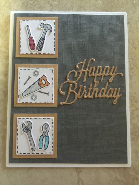 Birthday Cards For Men Diy, Masculine Cards Handmade, Men's Birthday, Designer Paper Cards, Men's Cards, Male Birthday, Homemade Birthday Cards, Men Birthday, Hand Made Greeting Cards