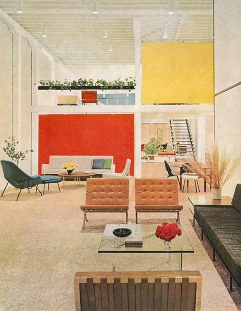 Florence Knoll Bassett Helped Define the Modern Era | azuremagazine.com Knoll Furniture, Neutral Flooring, Retro Interior Design, Florence Knoll, Showroom Design, Retro Interior, Cute House, Vintage Interiors, Living Room Colors