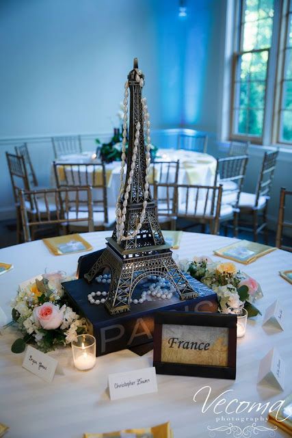 Eiffel Tower Centerpiece Paris Theme, Midnight In Paris Theme, Paris Centerpiece Ideas, Paris Theme Wedding Reception, Paris Theme Centerpieces, Paris Quinceanera Theme, Paris Prom Theme, Travel Centerpieces, Paris Party Decorations