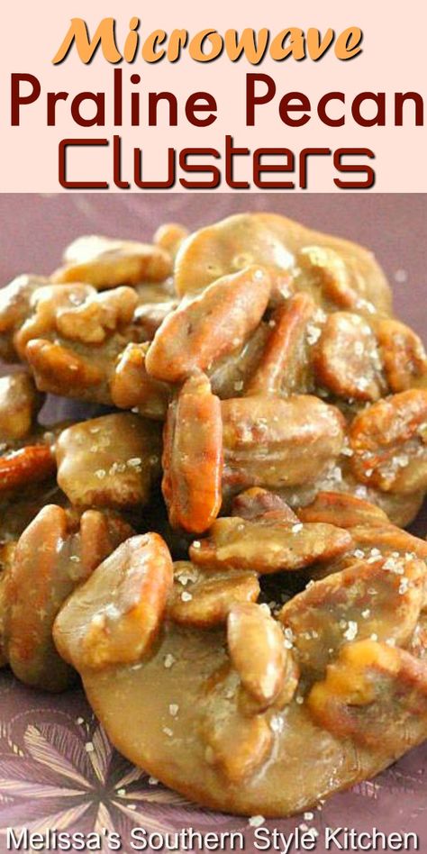 Microwave Pralines, Coated Pecans, Pecan Clusters, Recipes Microwave, Praline Candy, Fudge Caramel, Praline Recipe, College Cooking, Calorie Snacks