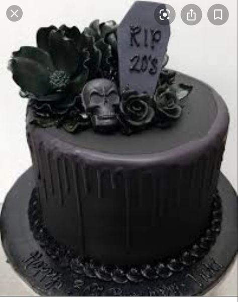 30th Birthday Cake For Women, Rip 20s, 30th Birthday Party Themes, 30th Birthday Ideas For Women, Red Birthday Cakes, 30th Bday Party, 30th Birthday Themes, 30th Birthday Bash, Halloween Birthday Cakes