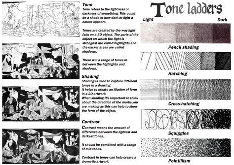 Art Formal Elements - Tone Looking at the work of Pablo Picasso Gcse Art Sketchbook Tone, Gcse Art Tone Page, Tone Art Gcse, Tone Gcse Art Page, Formal Elements Of Art Sketchbook, College Art Portfolio, Formal Elements Of Art, Artist Research Page, Art Classroom Posters