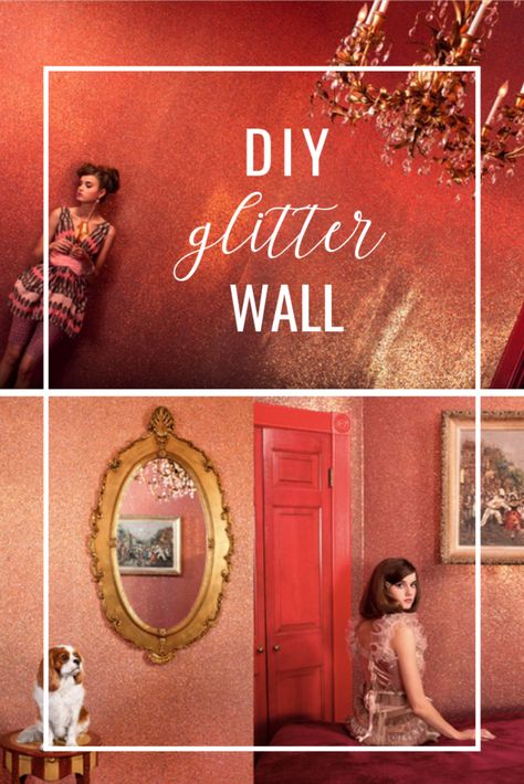 Adding Glitter To Wall Paint, Diy Glitter Wall, Modge Podge Glitter, Shimmer Wallpaper, Glitter Paint For Walls, Glitter Overlays, Glitter Wall, Diy Glitter, Dining Room Colors