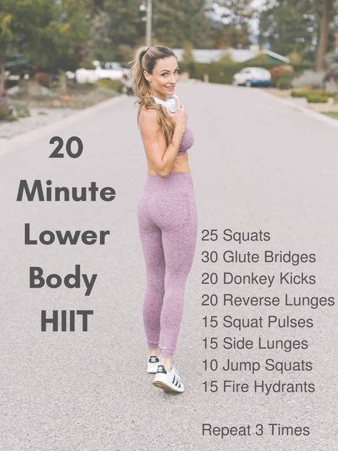 No Weight Lower Body Workout, 20 Min Leg Workout At Home, 20 Min Lower Body Workout, Hit Lower Body Workout, 20 Min Leg Workout, 20 Min Hiit Workout, Hit Workout, Figure Workout, Circuit Workouts