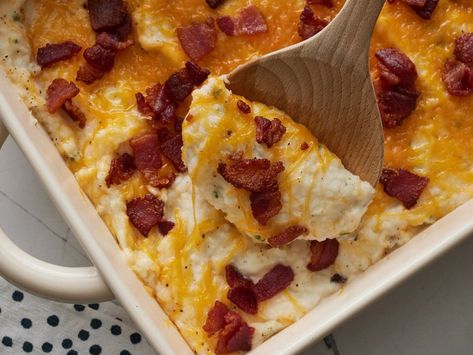 Twice-Baked Potato Casserole Twice Baked Potato Casserole Recipe, Bacon Potato Casserole, Twice Baked Potato Casserole, Thanksgiving Casserole, Twice Baked Potato, Twice Baked Potatoes Casserole, Broccoli Cheese Casserole, Baked Potato Casserole, Cheesy Casserole