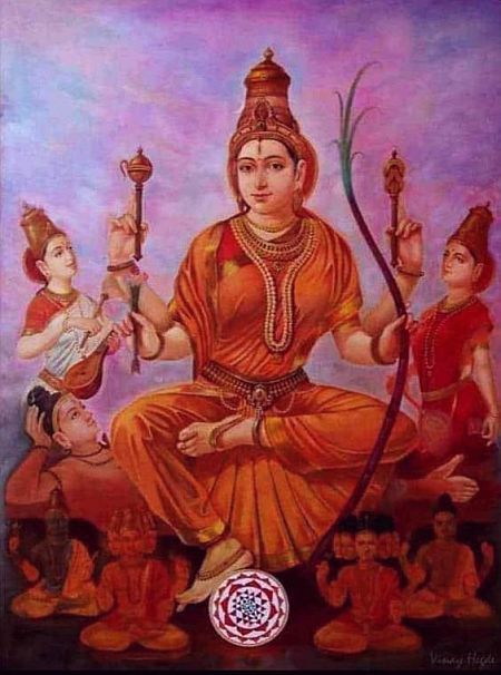 Tripura Sundari Goddesses, Tripura Sundari, Mysore Painting, Arte Yoga, Buddhist Art Drawing, Aadi Shakti, Saraswati Goddess, Shakti Goddess, Shiva Parvati Images