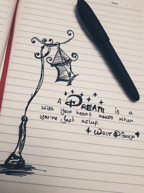 #disney #Disneyquote #Waltdisney #Diarydoodle Meaningful Drawing Ideas, Meaningful Drawing, Doodle Quotes, Bullet Journal Quotes, Kartu Valentine, Diy Journal Books, Meaningful Drawings, Art Journal Therapy, Hand Lettering Quotes