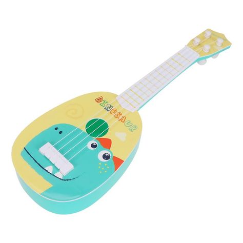 Generic Guitar Toy Ukulele Toy 4 Strings Early Educational Instruments Dinosaur Musical Gift Blue Musical Instruments Toys for Kids Toddler Kids Drum Set, Kids Musical Instruments, Mini Guitar, Guitar Kids, Musical Gift, Music Toys, Dinosaur Pattern, Brain Development, Dinosaur Kids