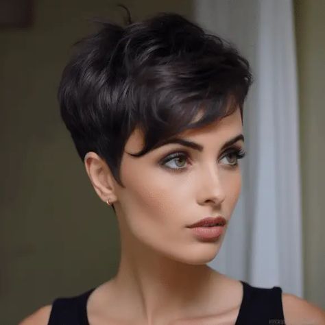 73 Cute Short Layered Haircut Ideas Textured Bobs, Short Hair Highlights, Haircare Tips, Chic Short Hair, Short Dark Hair, Crop Hair, Short Brown Hair, Short Sassy Hair, Short Layered Haircuts