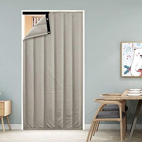 Thermal Insulated Door Curtain SHIJINHAO Thermal Insulated Door Curtain Noise Warm Windproof Draperies Winter Thermal Protection Heavy Duty Household Door Panel Waterproof Soundproof Keep Warm Doorway,... Winter Curtains, Insulated Door, Winter Door, Door Insulation, Country Curtains, Thermal Curtains, Art Deco Home, Door Curtain, Door Panel