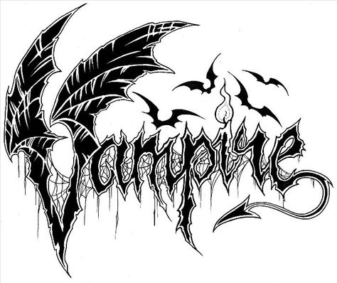 Vampire Bar, Vampire Logo, Spooky Logo, Vampire Band, Metal Band Logos, Movie Production, Surreal Tattoo, Knuckle Tattoos, Metal Font