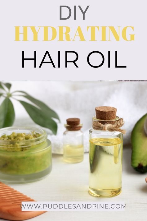 Diy Hair Serum Essential Oils, Diy Overnight Hair Oil, Homemade Hair Oil For Curly Hair, Diy Hair Oil For Split Ends, Oils For Hair Moisturizer, Hydrating Oils For Hair, Hair Oil Recipe For Dry Hair, Make Your Own Hair Oil, Diy Hair Oil For Dry Hair