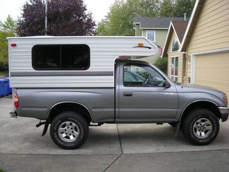 Toyota Tacoma Camper Shell, Cab Over Camper, Lance Truck Camper, Tacoma Camper Shell, Truck Cap Camper, Cabover Camper, Truck Shells, Pickup Camping, Toyota Camper