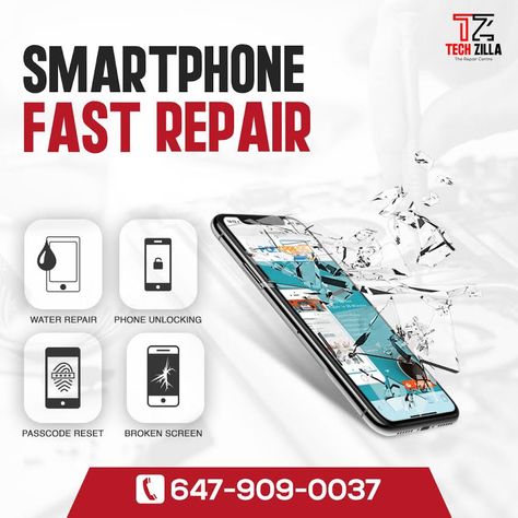 Mobile Repairing Shop Design, Cell Phone Repair Shop, Laptop Screen Repair, Cell Phone Store, Business Card Design Minimalist, Digital Advertising Design, Mobile Phone Shops, Phone Template, Smartphone Repair