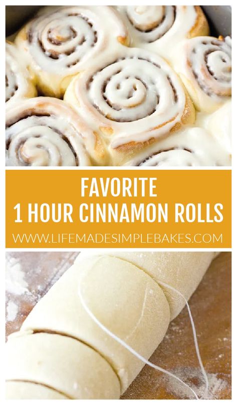 You won't believe how light and fluffy these 1 hour cinnamon rolls are! They're quick, easy and incredibly delicious! #cinnamonrolls #breakfast #1hourcinnamonrolls #easycinnamonrolls Cinnamon Rolls 1 Hour, Easy Fluffy Cinnamon Rolls, Quick Baked Breakfast, Easy One Hour Cinnamon Rolls, Fast Homemade Cinnamon Rolls, One Hour Cinnamon Rolls Homemade, 1 Hour Cinnamon Rolls Recipes, Easy Quick Cinnamon Rolls Recipes, Quick Cinnamon Rolls Homemade