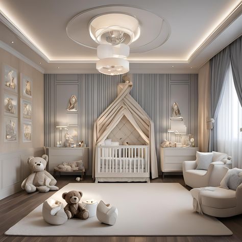 Luxury Baby Boy Nursery, Triplet Nursery Ideas, Blue Baby Room, Older Houses, Luxury Baby Nursery, Modern Boy Nursery, Luxury Baby Room, House Kids Room, Blue Nursery Boy