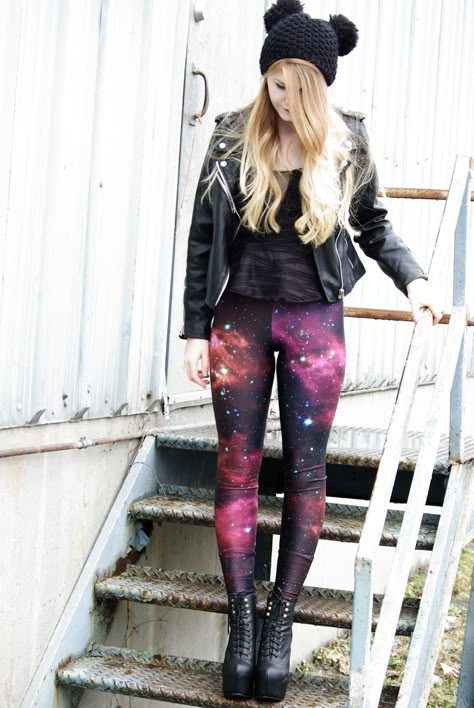 galaxy Galaxy Print Outfit, 2014 Galaxy Aesthetic, 2013 Aesthetic Outfits, Myspace Core, 2012 Tumblr Outfits, Galaxy Print Clothes, Galaxy Leggings Outfit, 2014 Outfits Tumblr, 2015 Childhood