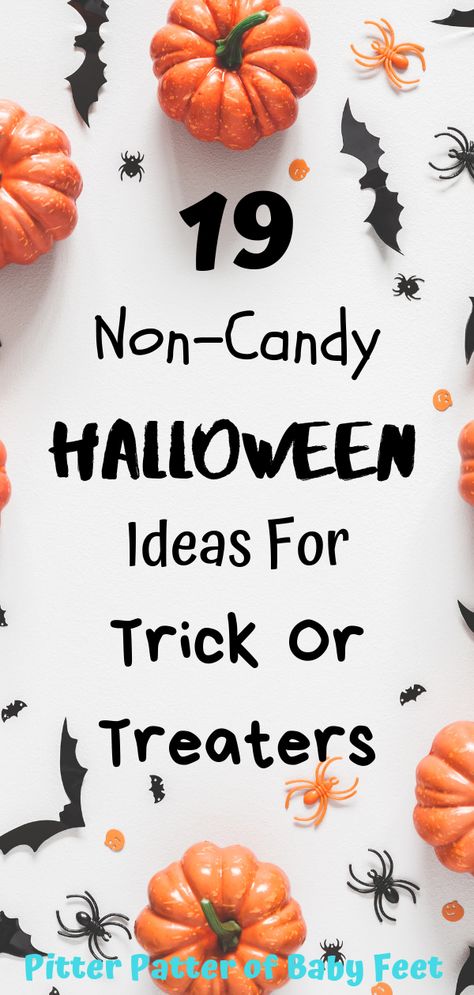 Instead of passing out candy this Halloween, switch to a healthy and fun alternative!  Click now to find 19 non-candy Halloween trick or treat ideas for kids. Easy And Cheap Halloween Treats, Halloween Non Food Treats, Passing Out Candy Ideas, Halloween Candy Give Out Ideas, Fun Halloween Candy Ideas, Cheap Halloween Handouts, Daycare Trick Or Treat Ideas, Trick Or Treat Ideas Other Than Candy, Non Sweet Halloween Treats