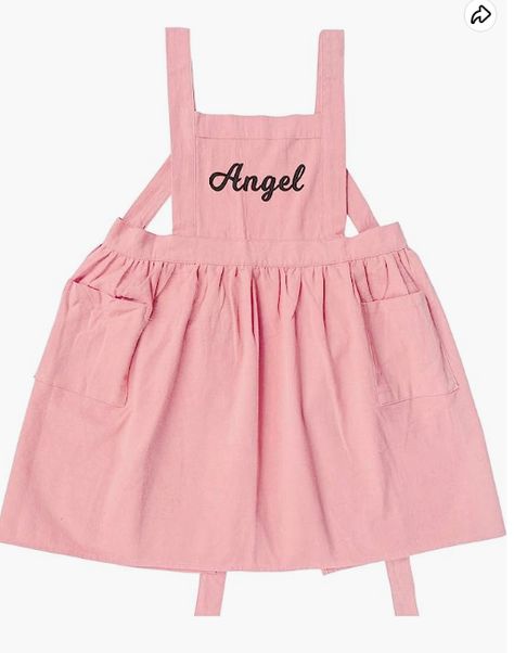 MT WORLD Kids Apron Personalized Apron for kids,Kid's Cooking Pinafore,Cross Back With Plaid Pockets,Gifts for Kids/Girls Toddler Cross Back Apron Pattern Free, Kids Baking Aprons, Childs Apron, Apron For Kids, Branded Aprons, Personalized Apron, Personalized Kids Apron, Baking Crafts, Toddler Apron