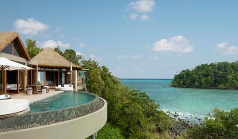 look out over the ocean- song saa cambodia Song Saa Private Island, Private Island Resort, Romantic Resorts, Best All Inclusive Resorts, Water Villa, Eco Hotel, Luxury Train, Resort Design, Inclusive Resorts