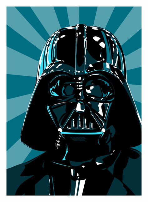 Darth Vader Illustration, Star Wars Pop Art, Star Wars Canvas Art, Darth Vader Art, Darth Vader Poster, Star Wars Painting, Power Pop, Cuadros Star Wars, Vader Star Wars