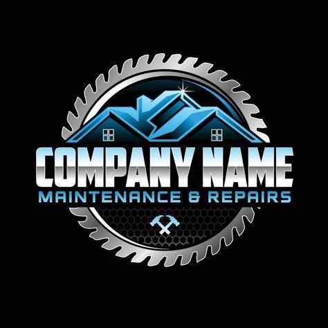 Property Maintenance Logo Design on Black Background Maintenance Logo Design, Maintenance Logo, Property Maintenance, Company Names, Black Background, Black Backgrounds, Vector Art, Vector Free, Logo Design