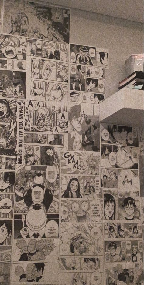 Anime Bedroom Ideas, Manga Wall, Otaku Room, Anime Decor, Anime Room, Room Deco, Indie Room, Cute Room Ideas, Gamer Room