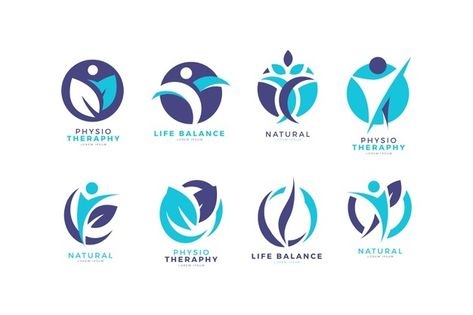 Creative physiotherapy logo collection | Free Vector #Freepik #freevector #logo #business #corporate #company Physiotherapy Logo, Logo Voyage, Honey Logo, Foundation Logo, Medical Cabinet, Clinic Logo, Spa Logo, Clinic Interior Design, Logo Minimal