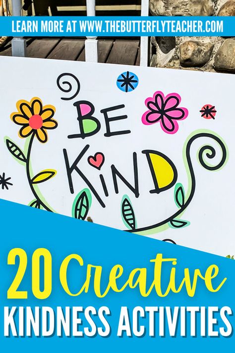 Looking for fresh ways to teach kindness? Our blog post, 20 Creative Kindness Activities for the Classroom, offers a treasure trove of ideas. These activities are designed to inspire kindness and positivity in elementary students, making learning experiences both meaningful and enjoyable. Kindness Day At School, World Kindness Day Activities Kids Art, Kindness Toddler Crafts, Kindness Sensory Activities, Ideas For Kindness Week, Kindness Activities For Middle Schoolers, Kindness Crew Ideas, Kindness Challenge For Kids Classroom, Toddler Kindness Activities