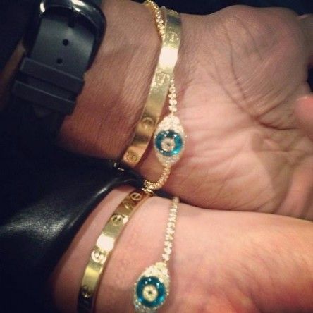 "Love my evil eye bracelet! bit.ly/193F33k" - Kris Jenner Facebook Page Thursday August 29, 2013 Cartier Love Ring, Kim And Kanye, Diamond Evil Eye, Cartier Bracelet, Cartier Panthere, Cartier Jewelry, Jairzinho, Summer 24, Evil Eye Bracelet