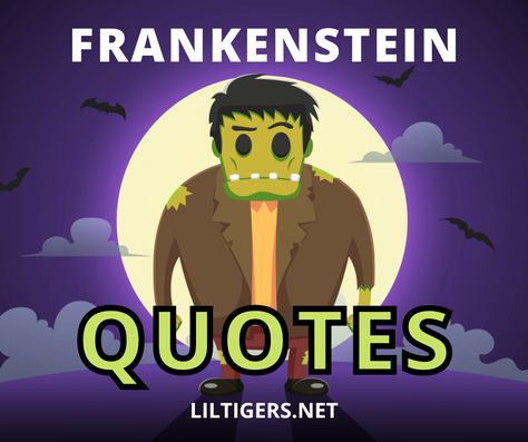 100 Best Frankenstein Quotes and Sayings - Lil Tigers Quotes For Halloween, Frankenstein Quotes, Frankenstein Pumpkin, Halloween Activities For Toddlers, Halloween Phrases, Love Puns, Frankenstein Halloween, Mary Shelley, Quotes Short