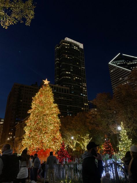 Christmas tree, chicago, christmas in chicago, christmas time, christmas aesthetic, christmas lights Chicago Aesthetic Christmas, Christmas In Nyc Aesthetic Night, Chicago In Christmas, Uic Chicago Aesthetic, Chicago Christmas Aesthetic, Chicago Winter Aesthetic, Chicago At Christmas, Aesthetic Christmas Lights, Nyc Christmas Aesthetic