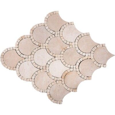 Baba Chic Mosaics Collection Tumbled Marble Tile, Limestone Tiles, Pearl Tile, White Ceramic Tiles, Painting Ceramic Tiles, Fan Pattern, Concrete Look Tile, Limestone Tile, Glass Mosaics