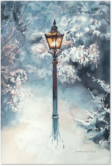 12x8 Narnia Lamp Post Painting, Chronicles Of Narnia Painting, Narnia Watercolor Art, Narnia Quotes Wallpaper, Narnia Lampost, Narnia Painting, Narnia Artwork, Narnia Watercolor, Narnia Drawings