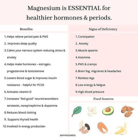 Magnesium should be every gal’s best friend. ⁣⁣It’s not only known as the “relaxation mineral” but it also plays a huge role in regulating your hormones. When you’re actively replenishing your magnesium levels you will notice a HUGE difference particularly in your sleep, moods, energy and a more comfortable menstrual experience. ⁣⁣ Hormone Nutrition, Healthy Hormones, Menstrual Health, Feminine Health, Thyroid Health, Menstrual Cramps, Hormone Health, Health Info, Holistic Healing