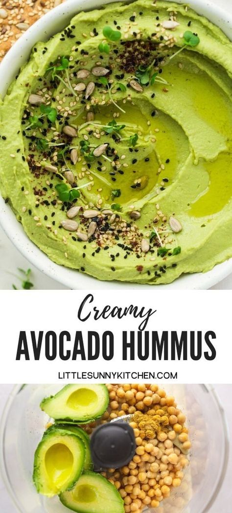 Eoe Diet, Avocado Hummus Recipe, Microgreens Recipe, Hummus Avocado, Veggie Sticks, Hummus Recipes, Hummus Recipe Homemade, Avocado Hummus, Avocado Seed