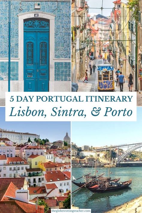 Planning a Portugal itinerary? Use this in-depth Portugal travel guide to spend 5 days in Portugal seeing the top things to do in Lisbon, Porto, and Sintra. Get Portugal travel tips to map out each day with amazing places, delicious food, and the practical information you need to get around to make the most of your trip to Portugal. #travel #Portugal #Europe Portugal Style Outfits, Portugal Castles, Things To Do In Portugal, Bucket List Europe, Evora Portugal, Portugal Itinerary, Lisbon Portugal Travel, Trip To Portugal, Things To Do In Lisbon