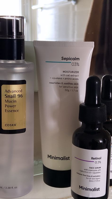 Minimal Skincare Aesthetic, Retinol Aesthetic, Skin Care Products Snap, Cosrx Aesthetic, Skincare Snap, Skin Care Snapchat, Jk Tattoo, Pingu Pingu, Minimal Skincare