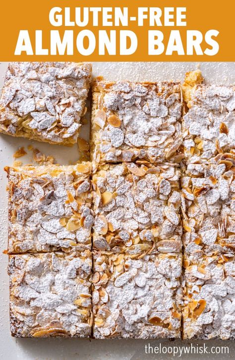 Gluten Free Almond Crumble Bars, Easy Gluten Free And Dairy Free Desserts, Keto Almond Bars, Gluten Free Chess Bars, Gluten Free Cranberry Bliss Bars, Almond Crumble Bars, Gluten Free Almond Bars, Almond Flour Breakfast Bars, Gluten Free Slices Recipes