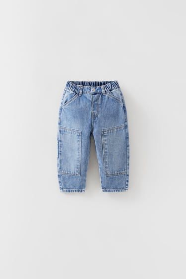 Kids Jeans Boys, Baby Boy Jeans, Baby Boy Pants, Zara Boys, Denim Dungarees, Comfy Jeans, Comfortable Jeans, Boys Bottoms, Denim Joggers