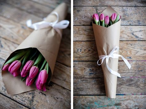 How to Wrap Flowers - Creative Ideas & Step by Step Guide - Threads & Blooms Wrap Flowers In Paper, Paper Flower Diy, Wrap Flowers, Cones Diy, Flowers Creative, Flower Cones, Felt Flower Tutorial, Flower Boquet, Diy Bouquet Wrap